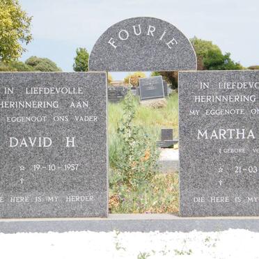 FOURIE David H. 1957- &amp; Martha H.P. VOS 1963-