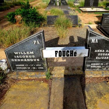 FOUCHE Willem Jacobus Gerhardus 1921-1996 & Anna Adriana Susanna Elizabeth 1925-2012
