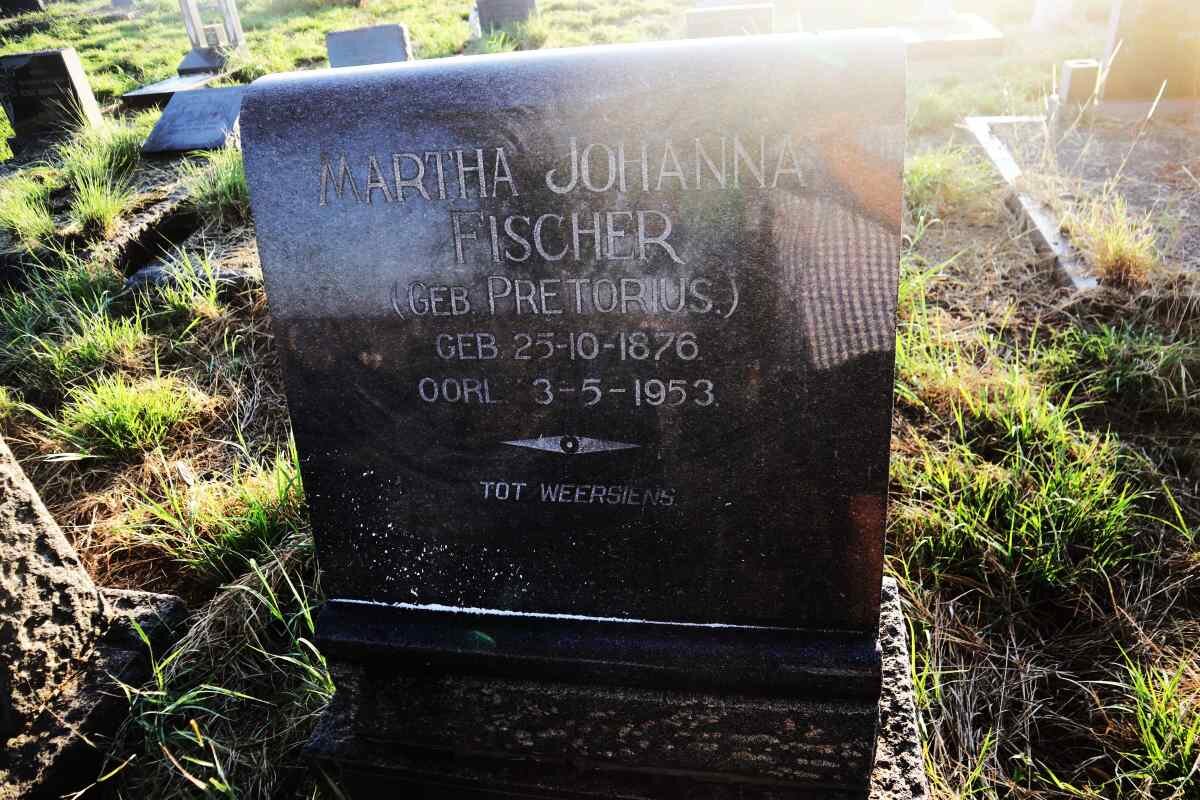 FISCHER Martha Johanna nee PRETORIUS 1876-1953