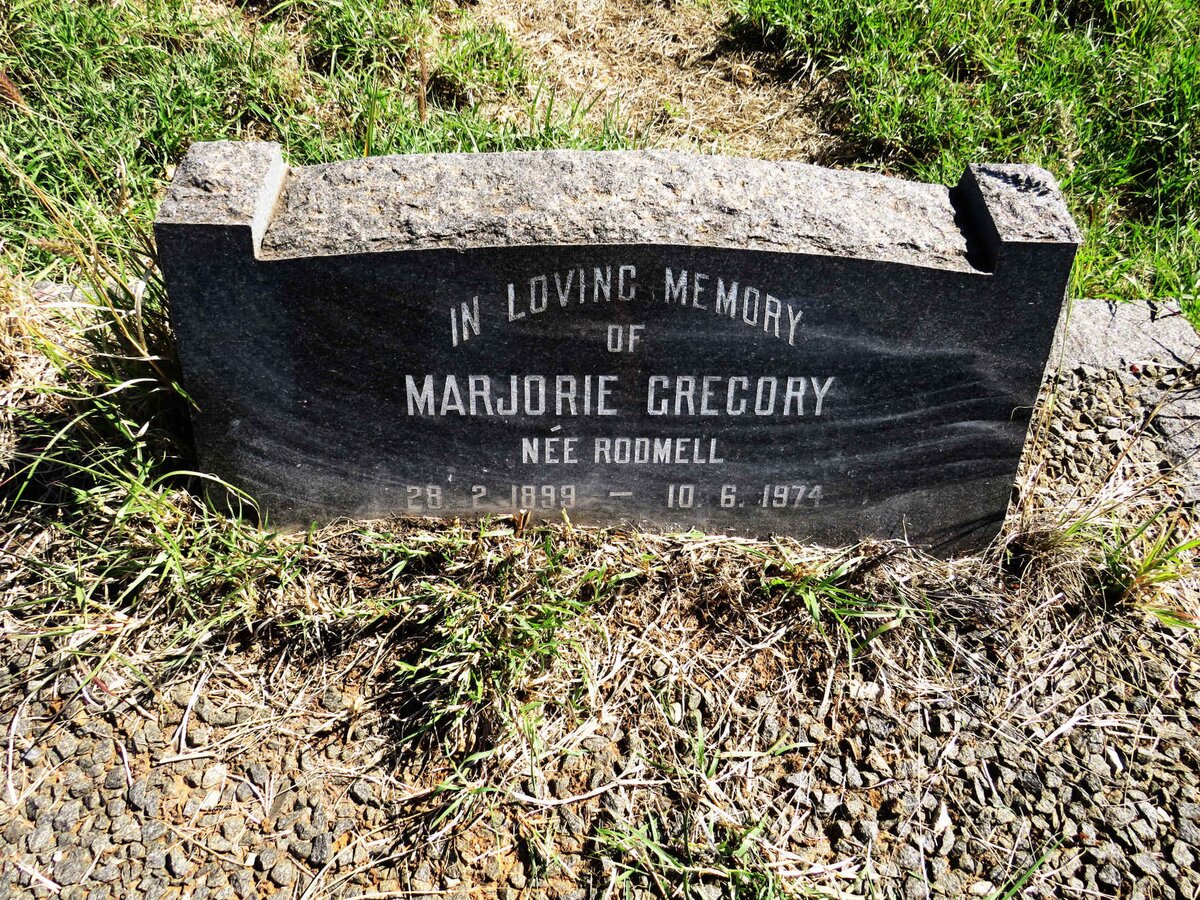 GREGORY Marjorie nee RODMELL 1899-1974