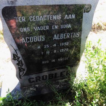 GROBLER Jacobus Albertus 1892-1979