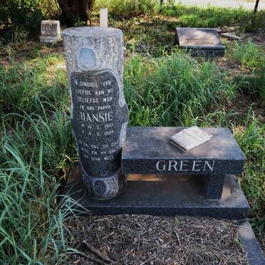 GREEN Hansie 1951-1988