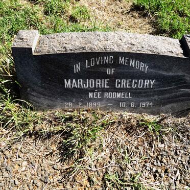 GREGORY Marjorie nee RODMELL 1899-1974