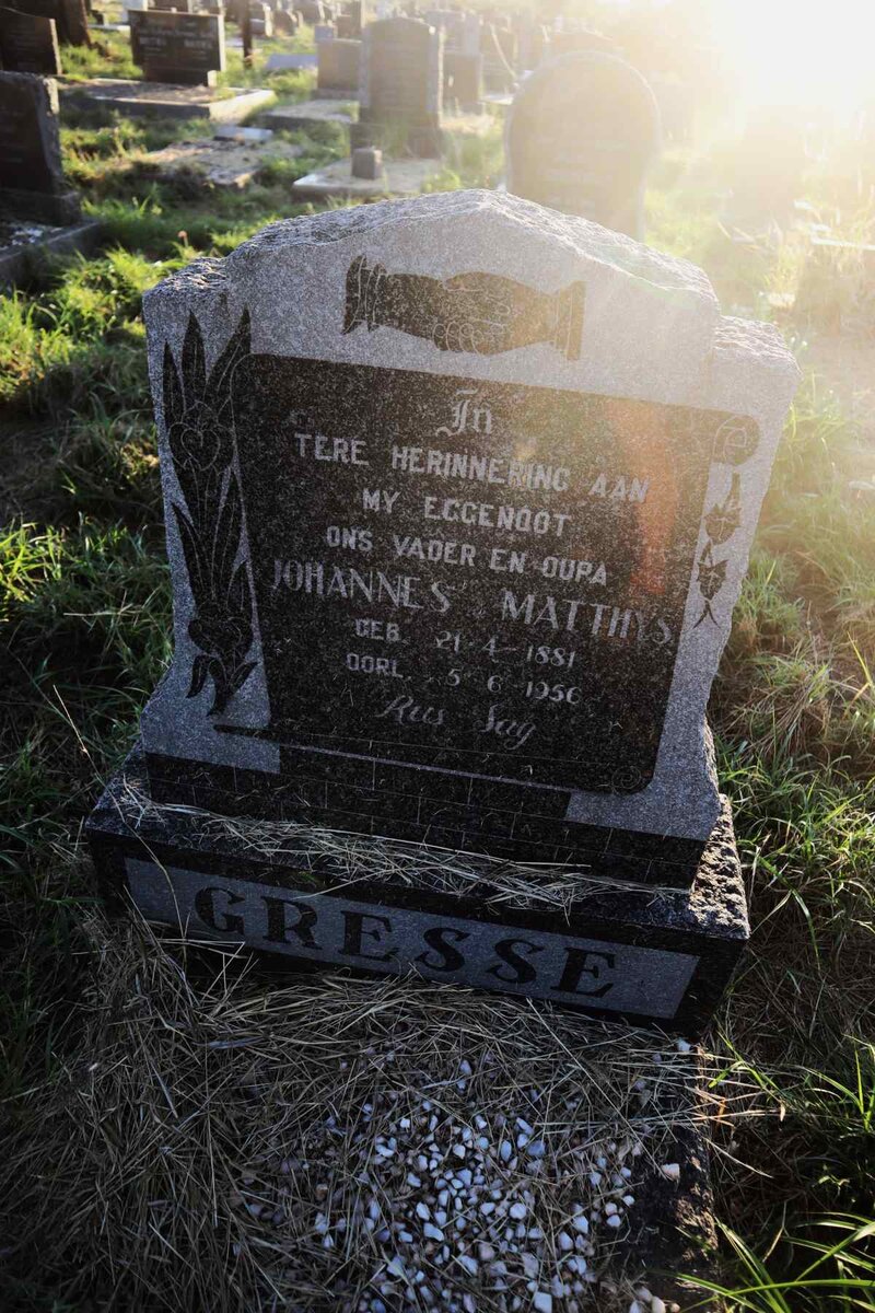 GRESSE Johannes Matthys 1881-1956
