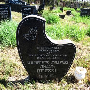 HETZEL Wilhelmus Johannes 1954-1999
