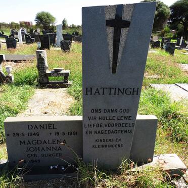 HATTINGH Daniel 1946-1991 & Magdalena Johanna BURGER 1949-