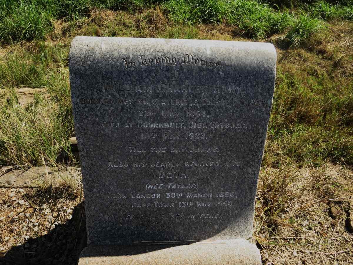 HUNT William Charles 1854-1923 & Ruth TAYLOR 1856-1954