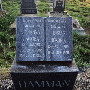 HAMMAN Josias Hendrik 1892-1956 & Johanna Jacoba JACOBS 1892-1956