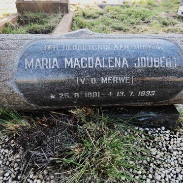 JOUBERT Maria Magdalena nee V.D. MERWE 1881-1933