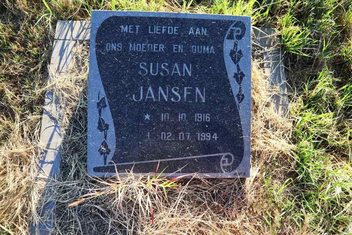 JANSEN Susan 1916-1994