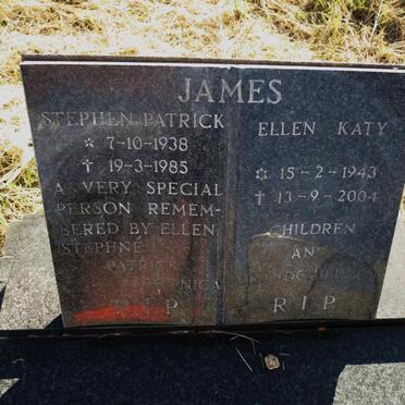 JAMES Stephen Patrick 1938-1985 & Ellen Katy 1943-2004