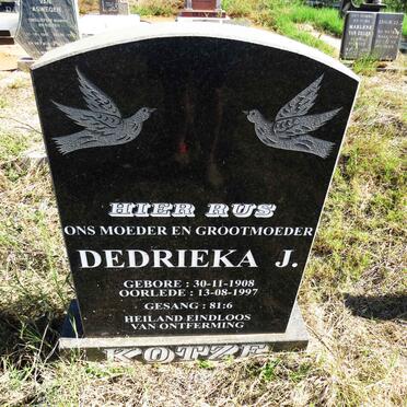 KOTZE Dedrieka J. 1908-1997