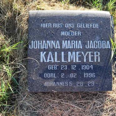 KALLMEYER Johanna Maria Jacoba 1904-1996