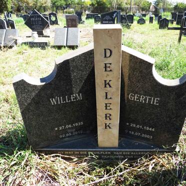 KLERK Willem, de 1935-2012 & Gertie 1944-2003