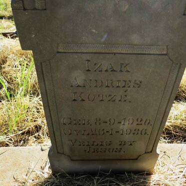 KOTZE Izak Andries 1920-1936