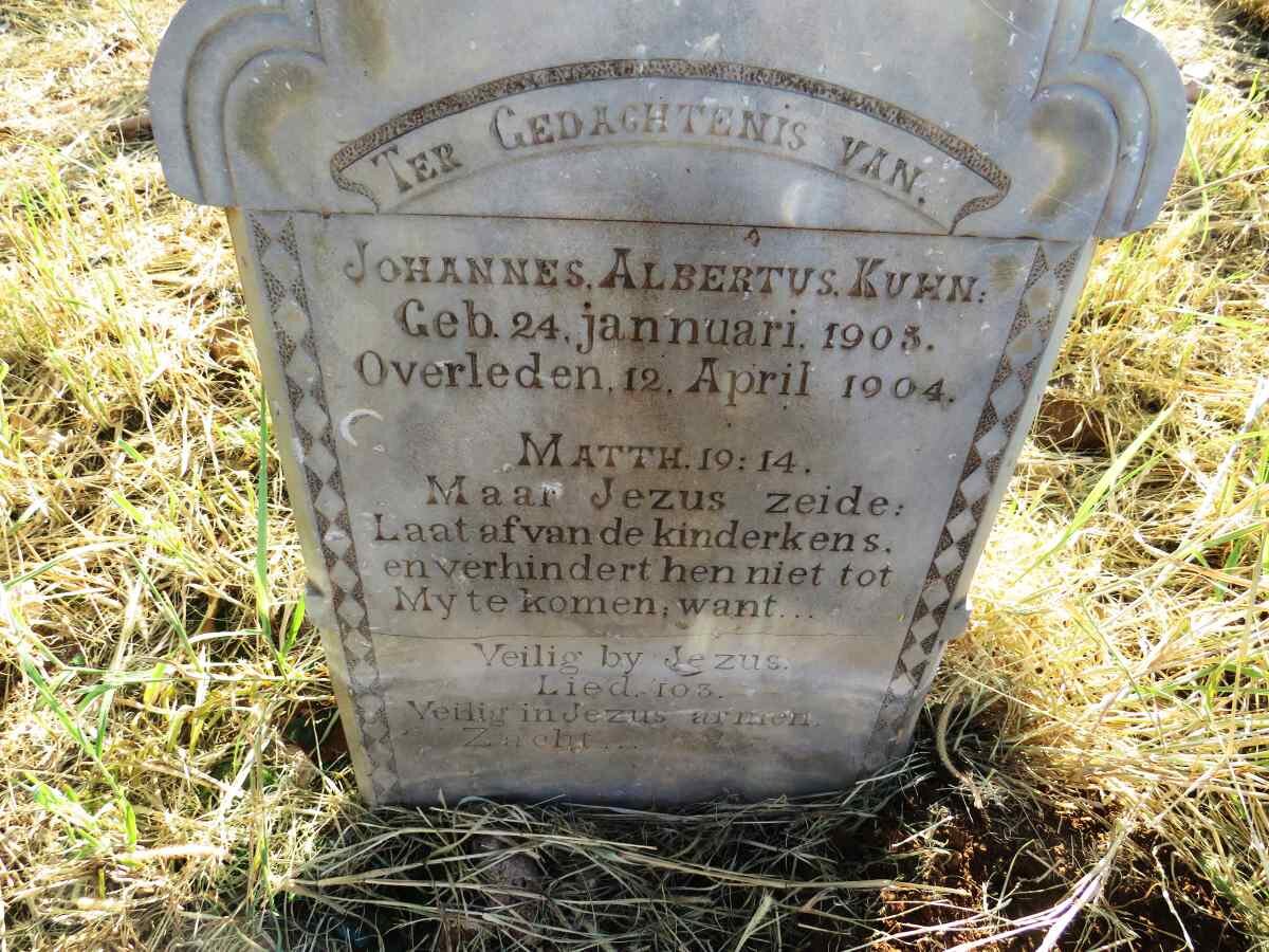 KUHN Johannes Albertus 1903-1904