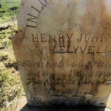 LELYVELD Henry John, van -1905