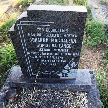 LANGE Johanna Magdalena Christina nee STRAUSS 1885-1970