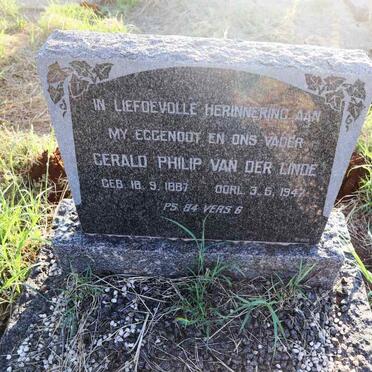 LINDE Gerald Philip, van der 1887-1947