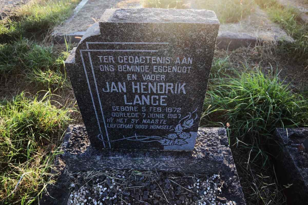 LANGE Jan Hendrik 1872-1967