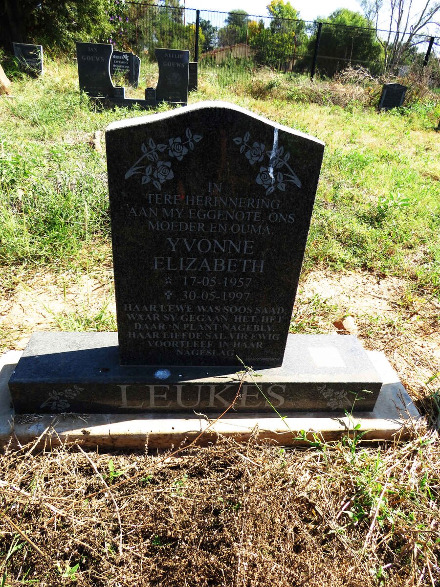 LEUKES Yvonne Elizabeth 1957-1997