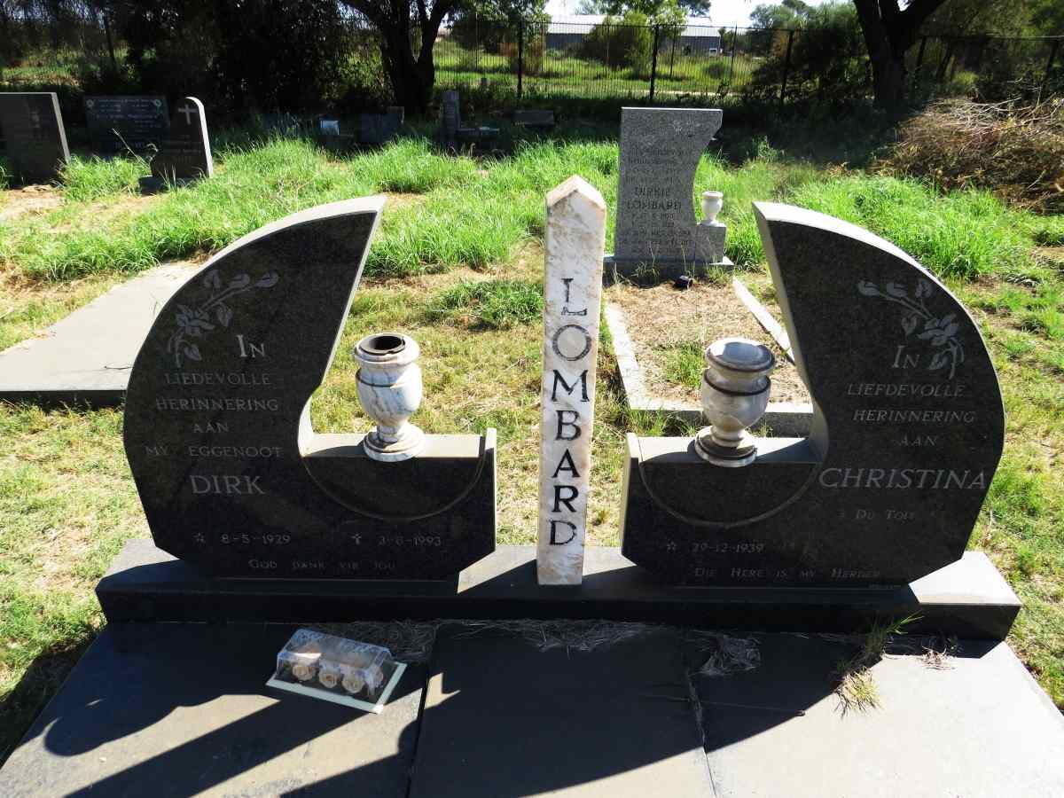 LOMBARD Dirk 1929-1993 & Christina DU TOIT 1939- 