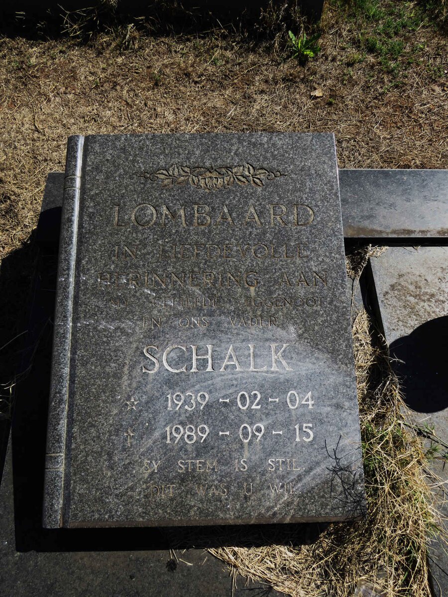 LOMBAARD Schalk 1939-1989