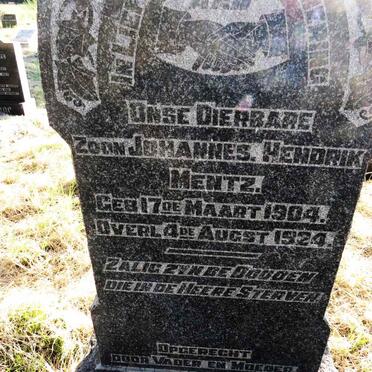 MENTZ Johannes Hendrik 1904-1924