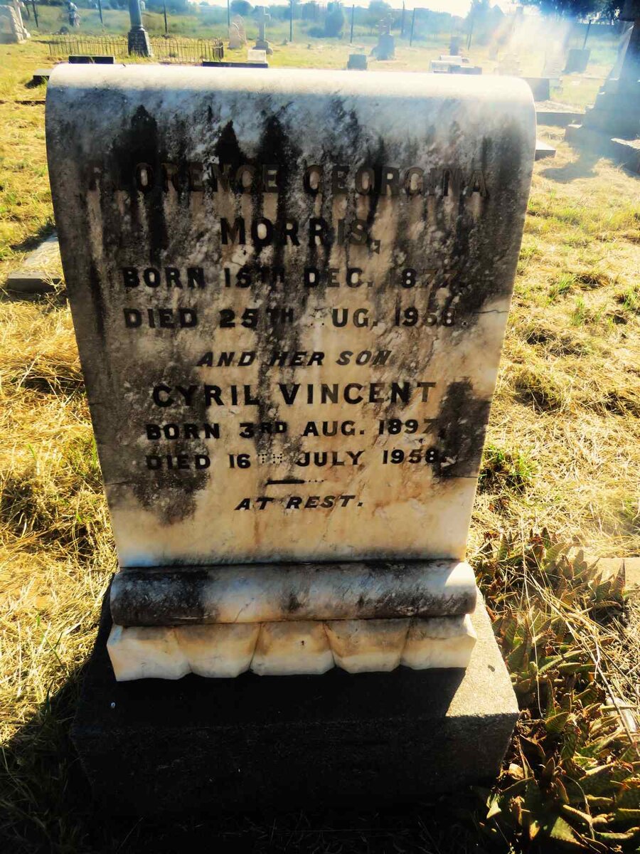 MORRIS Florence Georgina 1877-1968 :: MORRIS Cyril Vincent  1897-1958