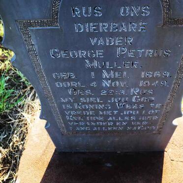 MULLER George Petrus 1869-1949