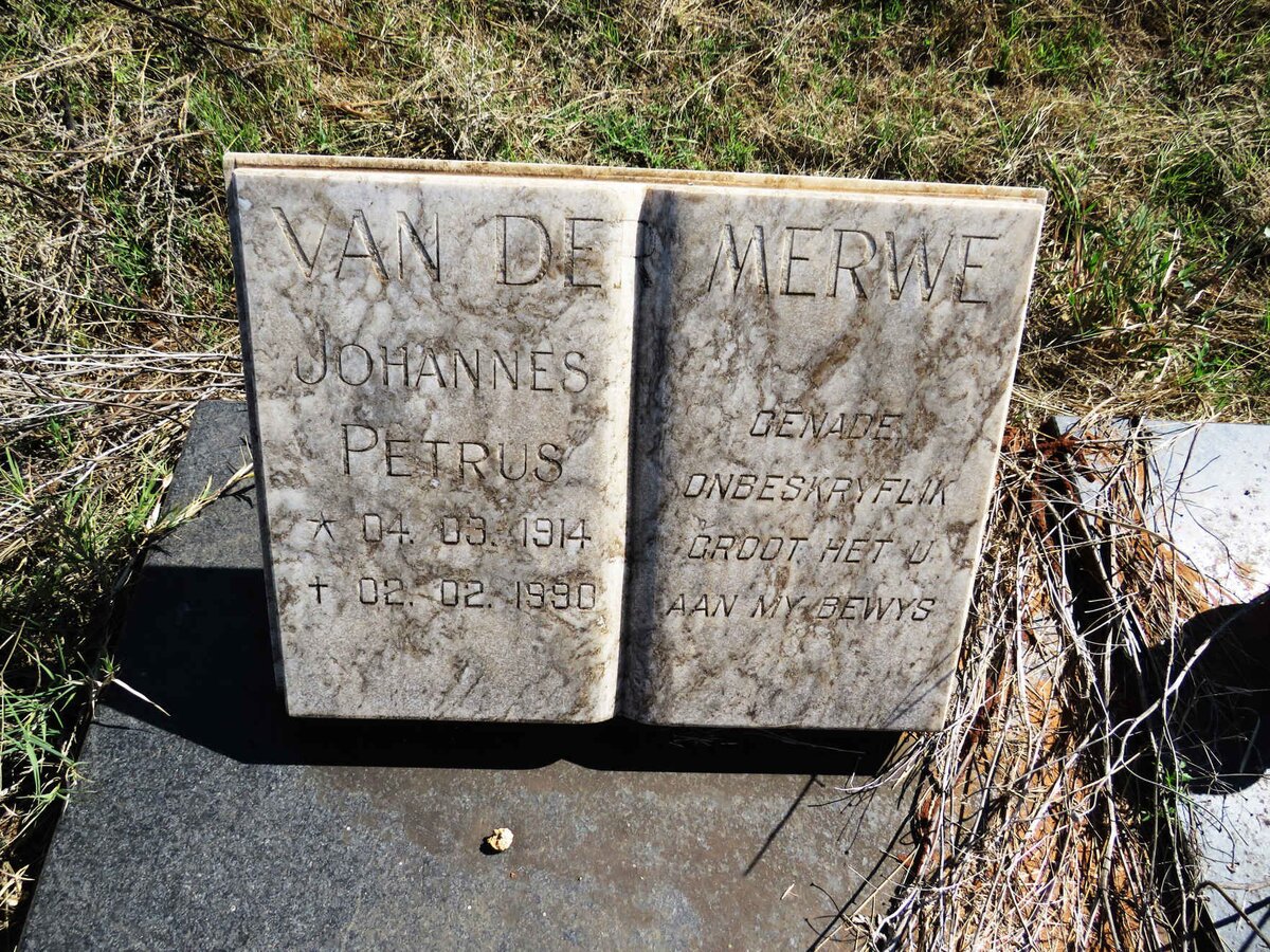 MERWE Johannes Petrus, van der 1914-1990