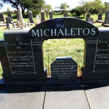 MICHALETOS Constantine John 1914-1970 :: MICHALETOS Jonh Constantine 1941-1969