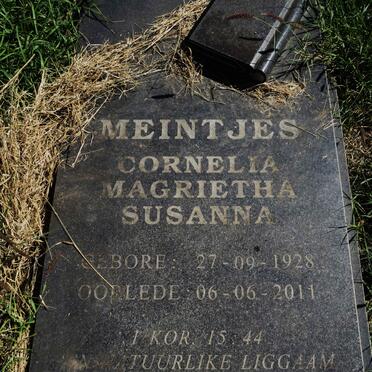 MEINTJES Cornelia Magrietha Susanna 1928-2011