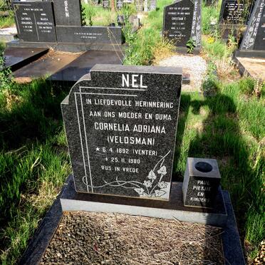 NEL Cornelia Adriana voorheen VELDSMAN nee VENTER 1892-1980