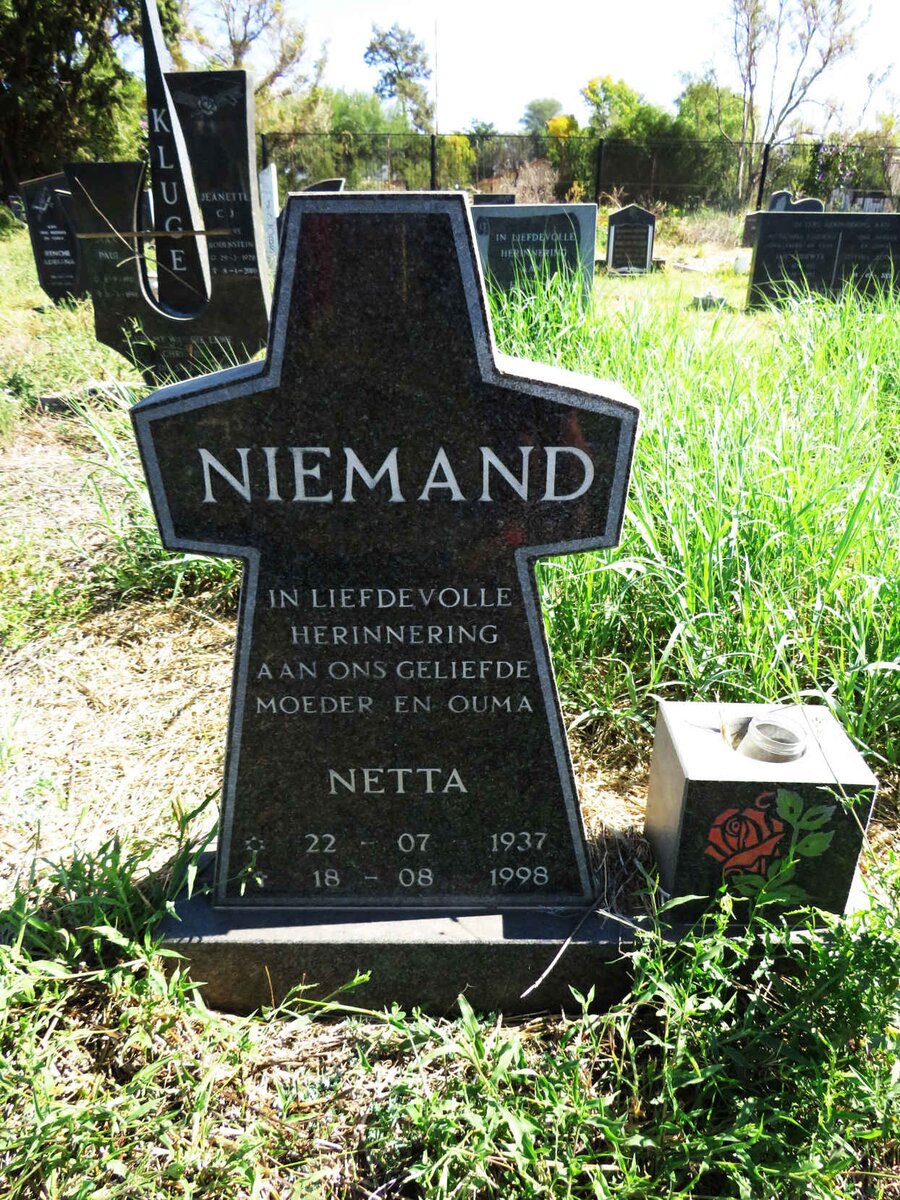 NIEMAND Netta 1937-1998