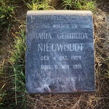 NIEUWOUDT Maria Gertruida 1909-1991