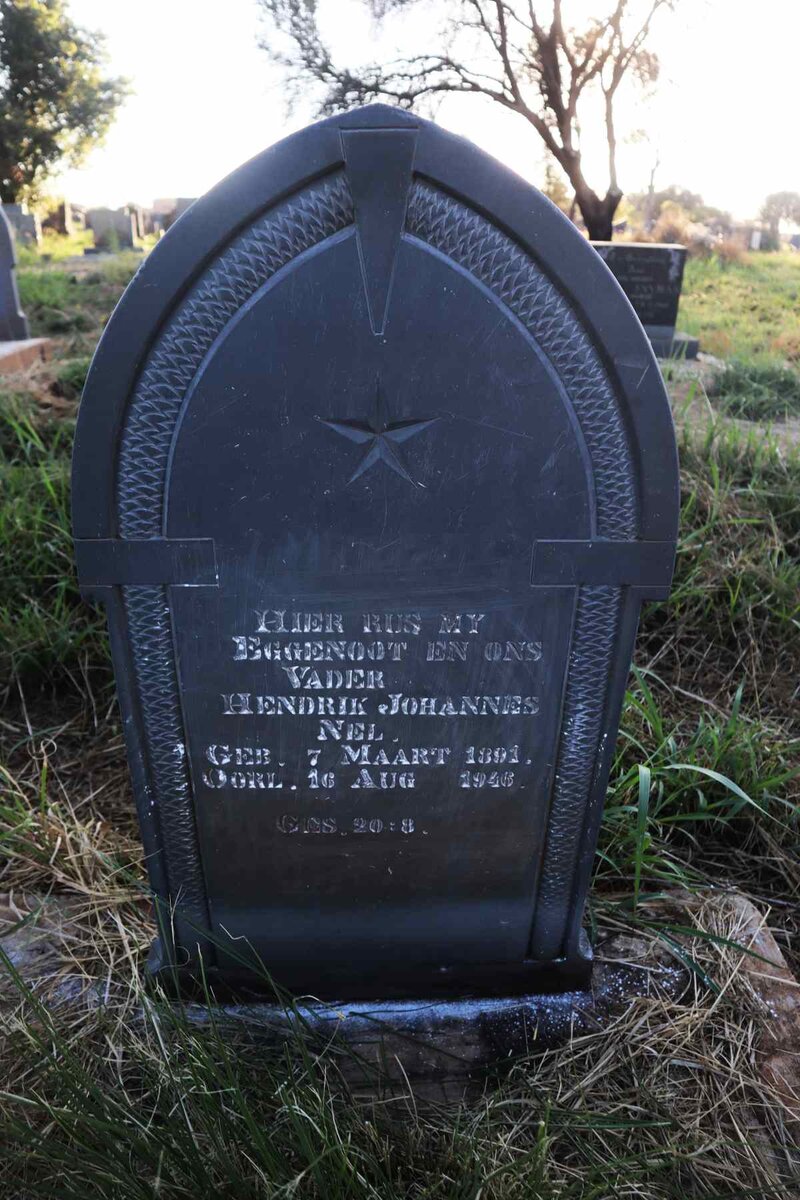 NEL Hendrik Johannes 1891-1946