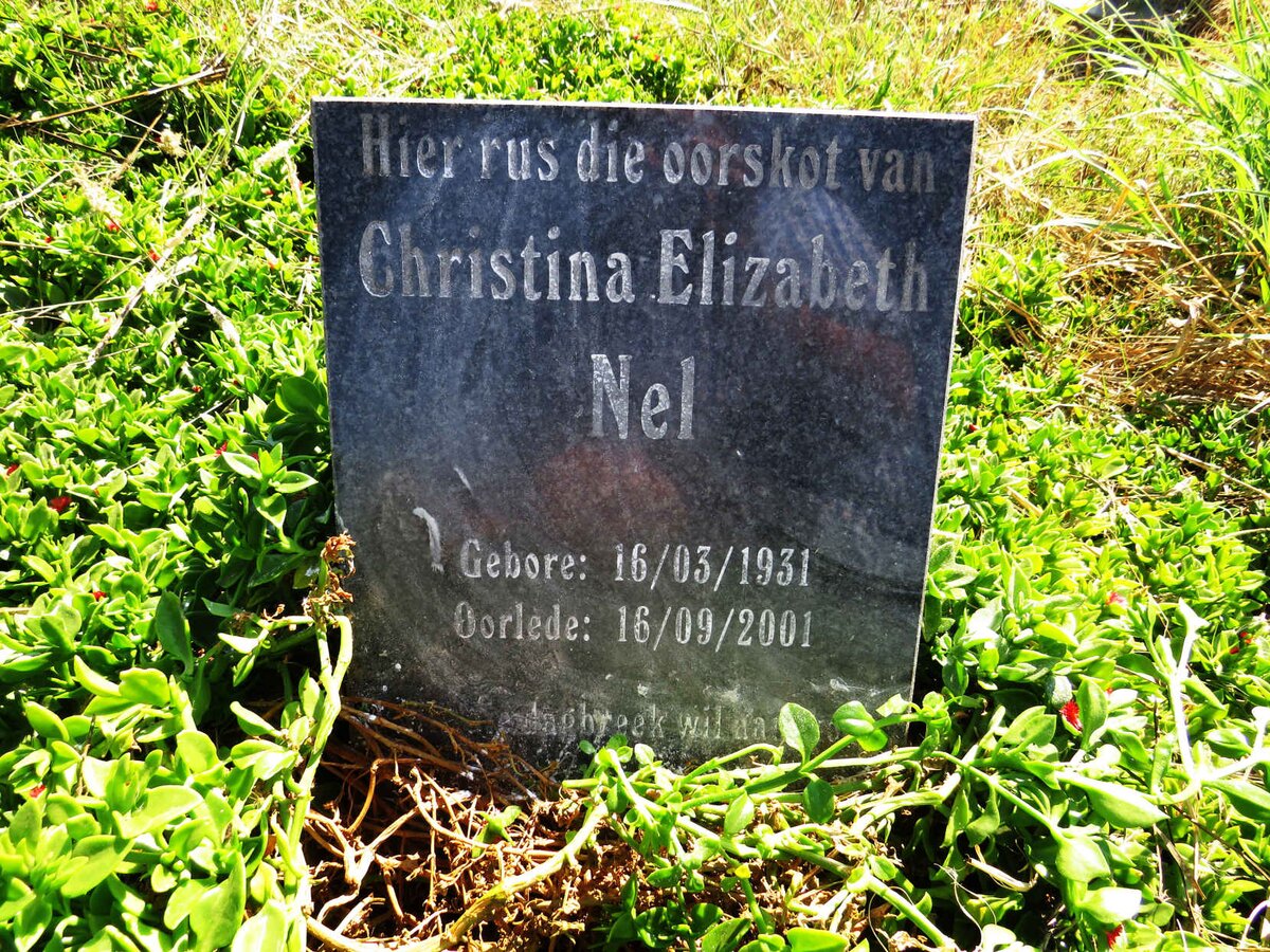 NEL Christina Elizabeth 1931-2001
