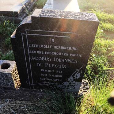PLESSIS Jacobus Johannes, du 1922-1956