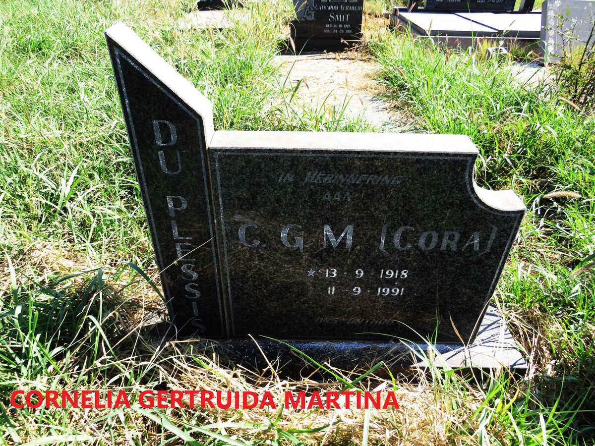 PLESSIS Cornelia Gertruida Martina, du 1918-1991