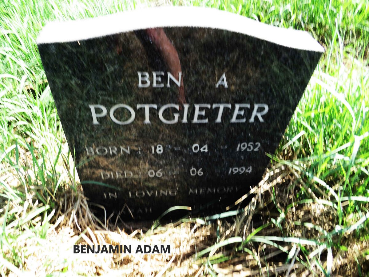 POTGIETER Benjamin Adam 1952-1994