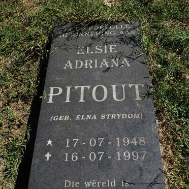 PITOUT Elsie Adriana nee STRYDOM 1948-1997