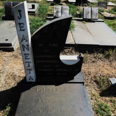 PIETERSE Andriesa nee V.D. LINDE 1924-1992_2