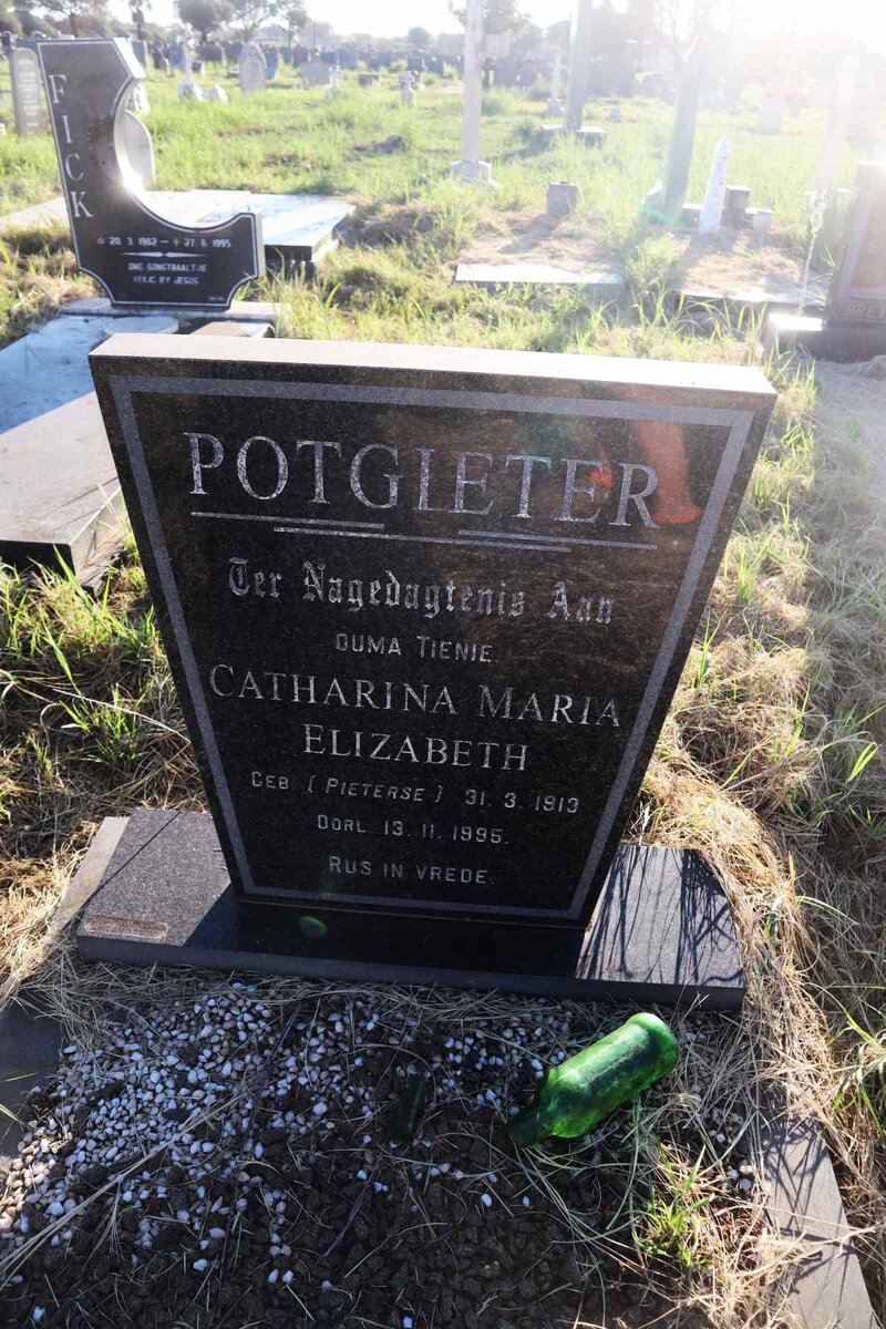 POTGIETER Catharina Maria Elizabeth nee PIETERSE 1913-1995