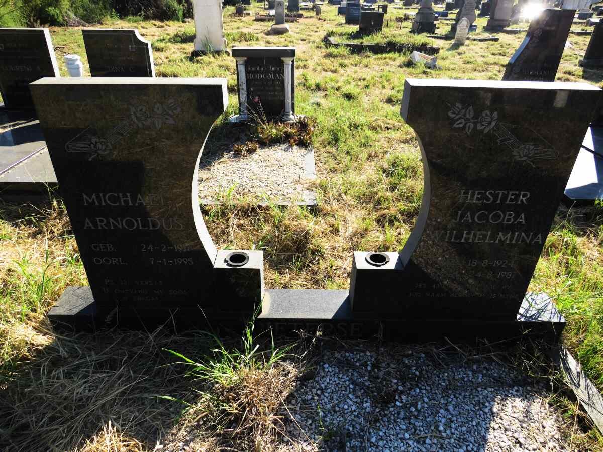 PIETERSE Michael Arnoldus 1917-1995 & Hester Jacoba Wilhelmina 1924-1987