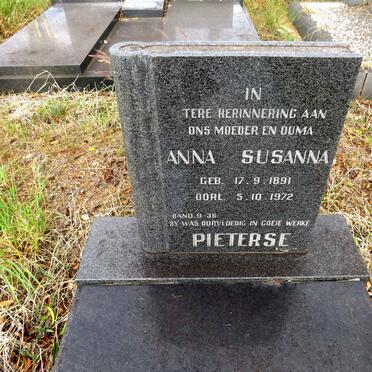 PIETERSE Anna Susanna 1891-1972