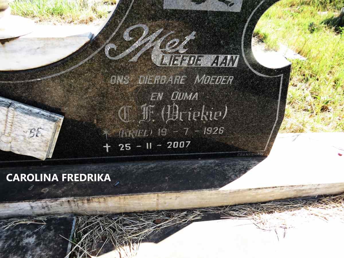 PRETORIUS Nicolaas Martienus Jacobus Petrus  1925-1988 & Carolina Fredrika KRIEL 1926-2007_3