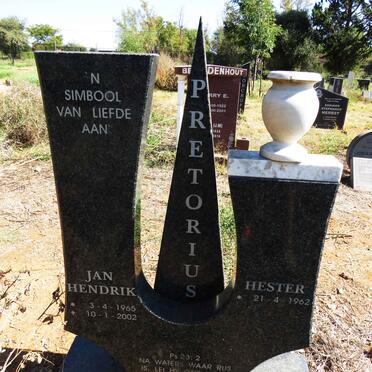 PRETORIUS Jan Hendrik 1965-2002 & Hester 1962- 
