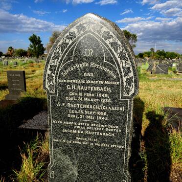 RAUTENBACH C.H. 1846-1926 & A.F. CLAASEN 1856-1942