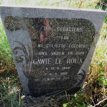 ROUX Gawie, le 1909-1988